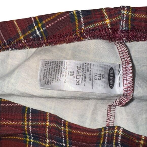 NWOT Old Navy High-Waisted Printed Jersey Plus-Size Leggings Plaid Size XXL - Picture 3 of 6